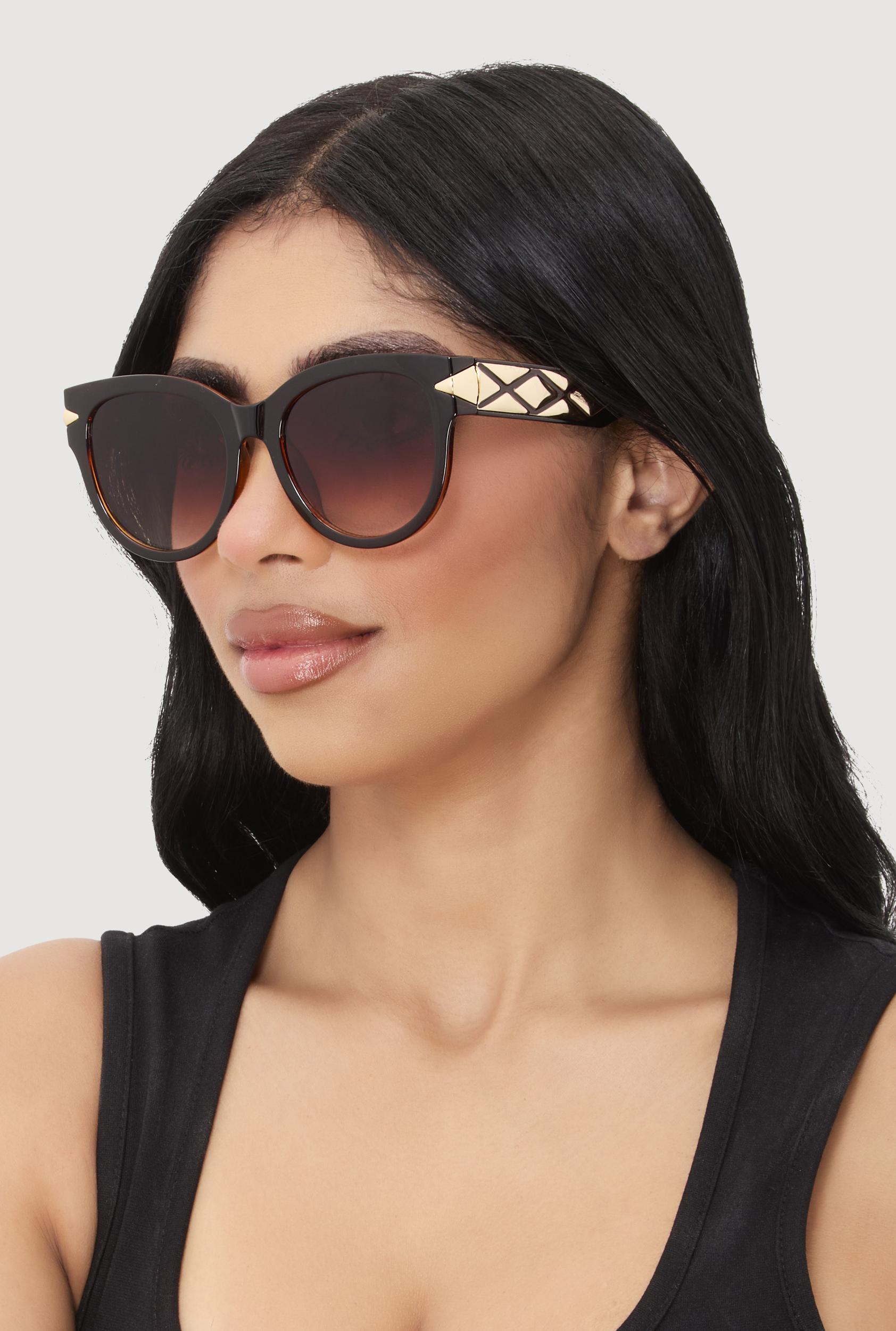 Side Detail Ombre Lens Sunglasses Unisex Product Image