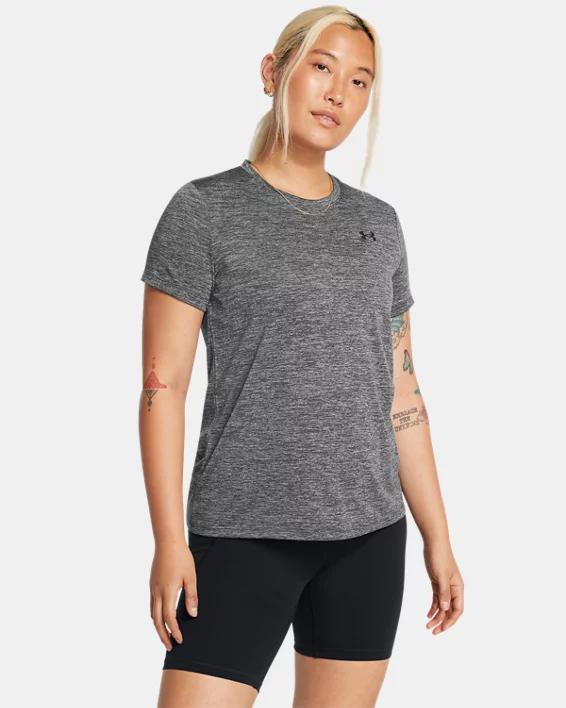 Women's Under Armour Tech™ Short Sleeve Tee, Size: XL, Black Heathered Product Image