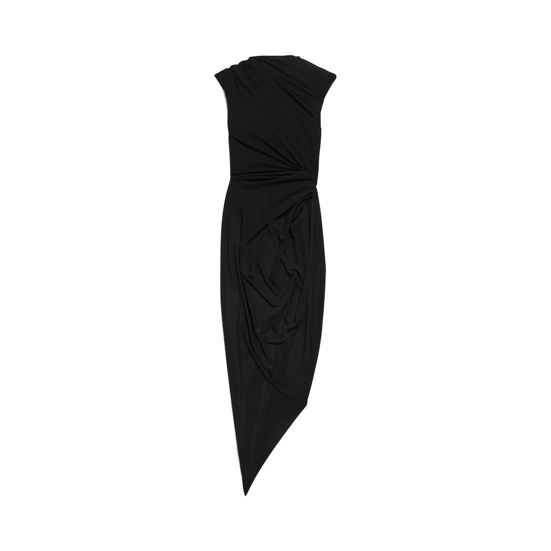 Women's Draped Dress in Black Product Image