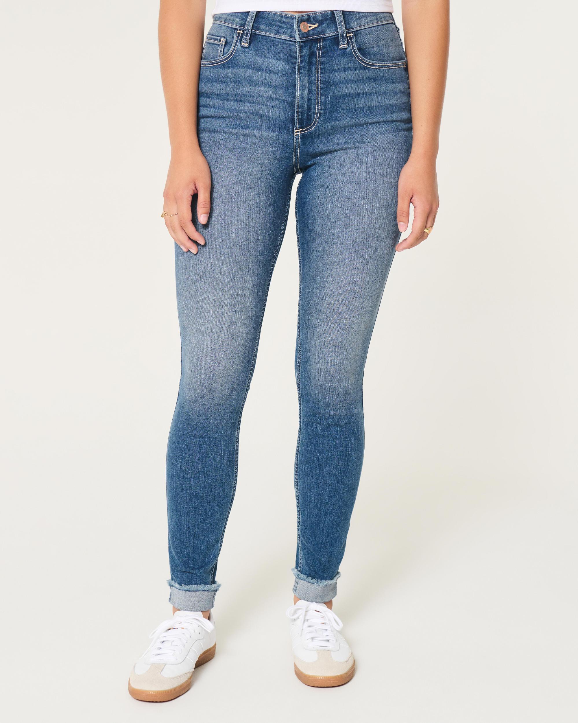 Curvy High-Rise Medium Wash Super Skinny Jeans Product Image