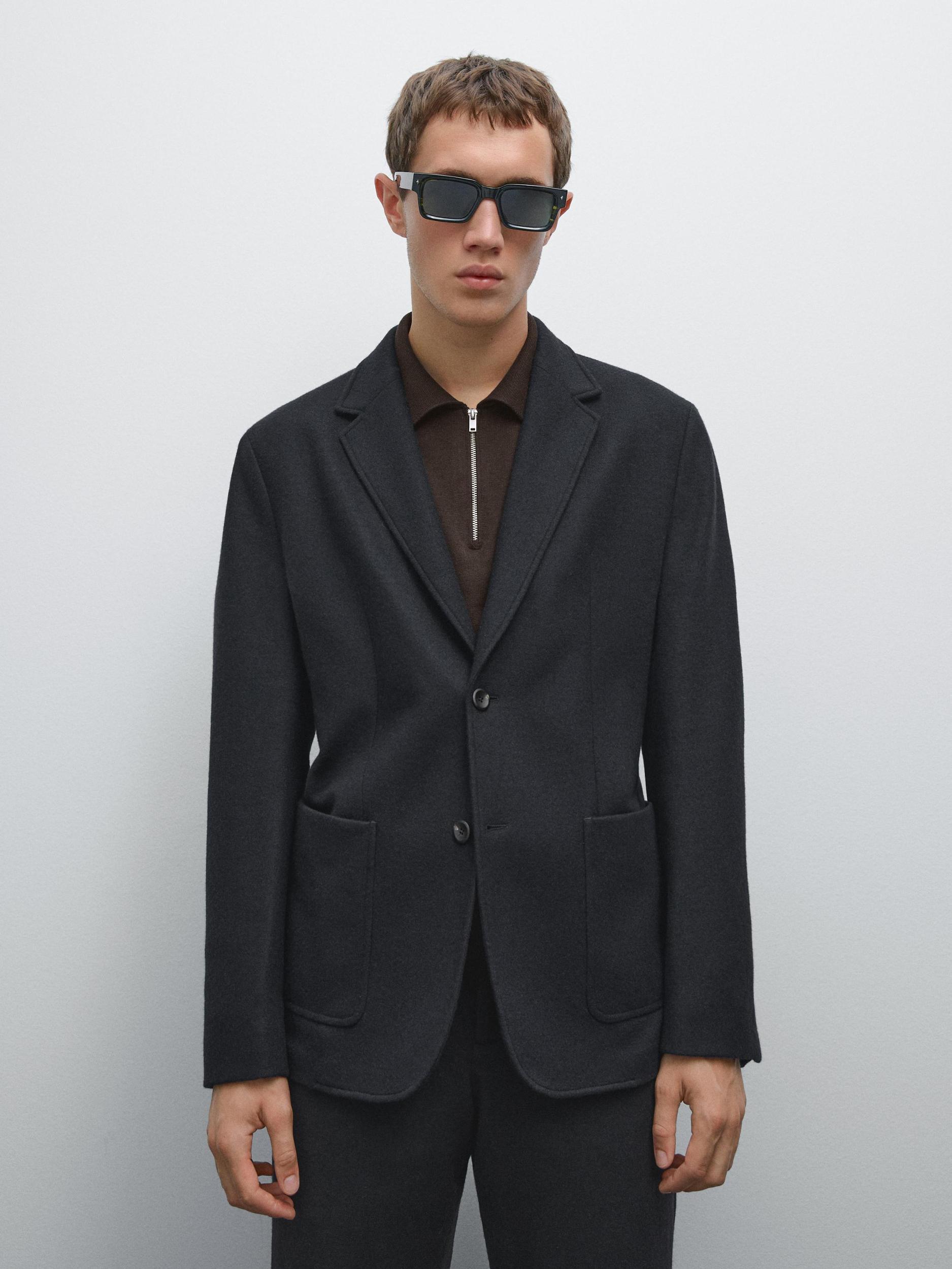 Wool blend suit blazer Product Image