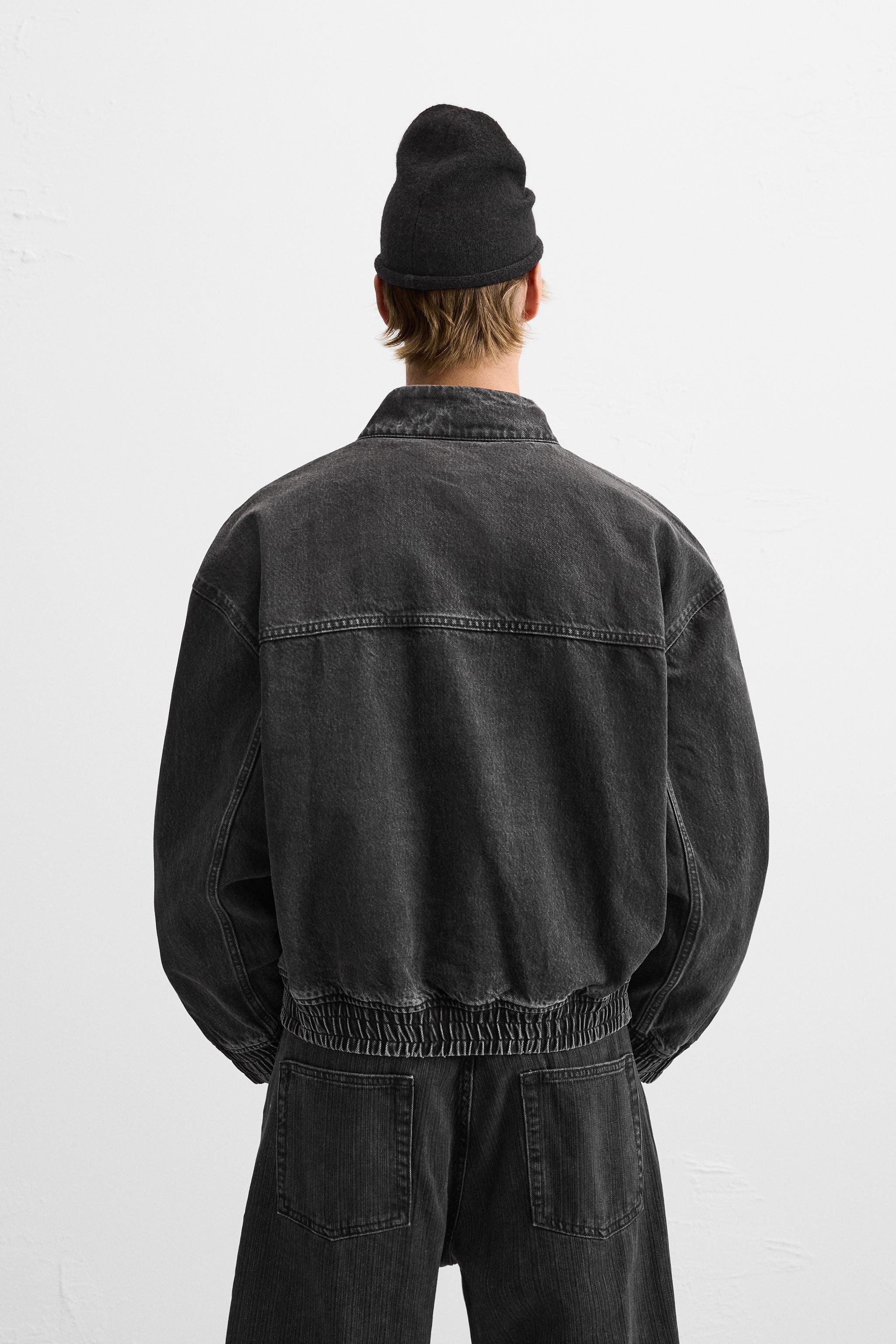 DENIM SWEATSHIRT WITH POCKETS Product Image