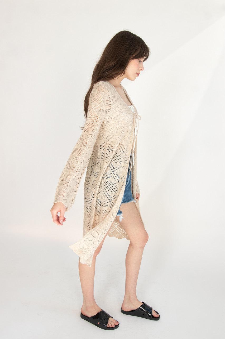 Pointelle Duster Cardigan Product Image