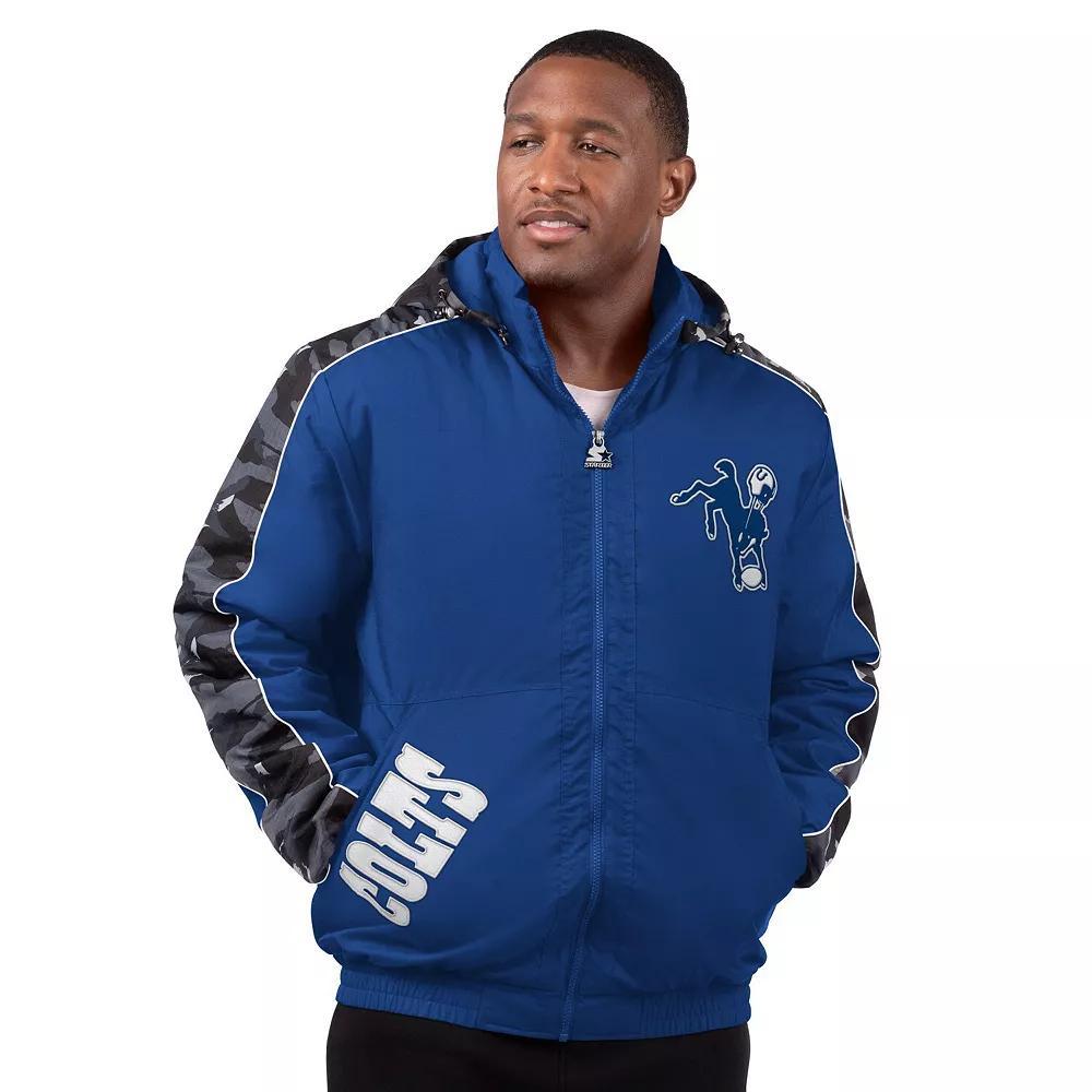 Men's Starter Royal Indianapolis Colts Thursday Night Gridiron Full-Zip Hoodie Jacket,  Product Image