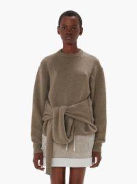 DRAPED TIE-FRONT SWEATER in neutrals | JW Anderson US  Product Image