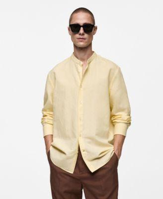 Mango Mens Linen Blend Shirt Product Image