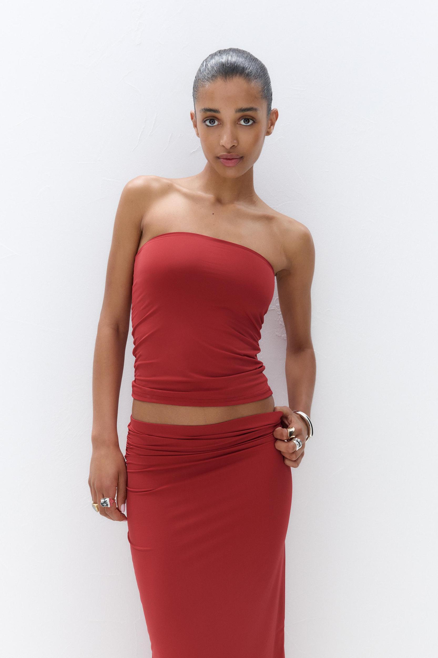 Polyamide strapless top Product Image