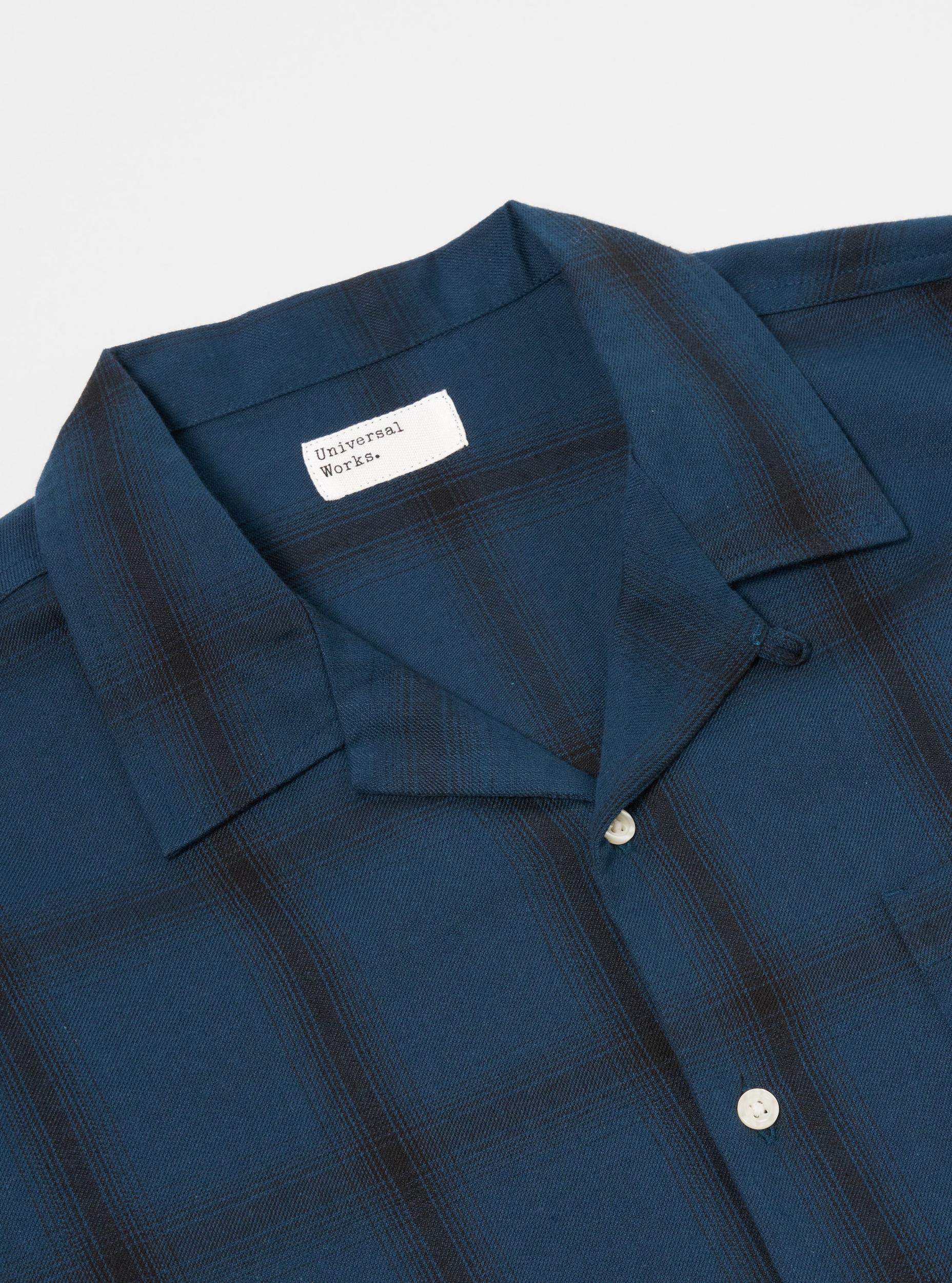 Universal Works Long Pyjama Set in Navy Shadow Check Product Image