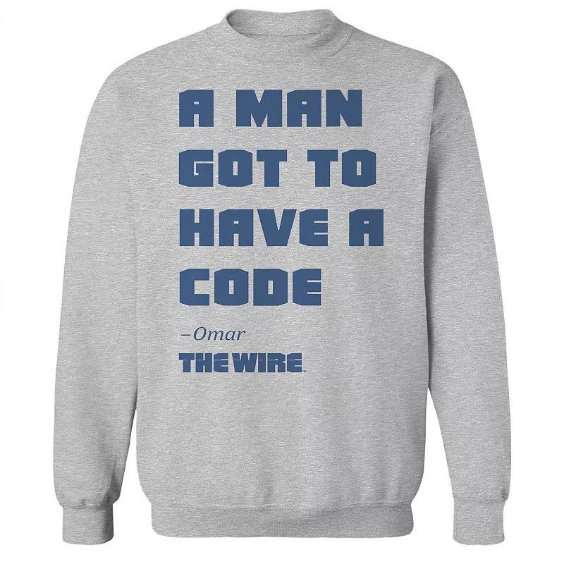 Men's A Mans Code The Wire Graphic Fleece Crew Sweatshirt, Adult Unisex,  Product Image