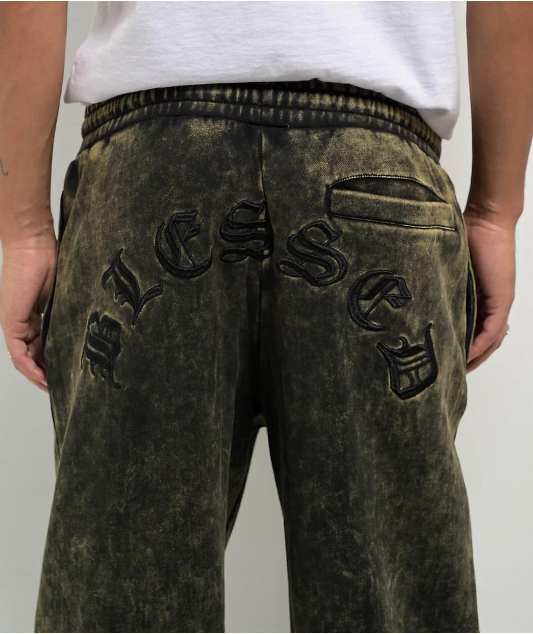 DGK Our Lady Fleece Black Wash Sweatpants Product Image