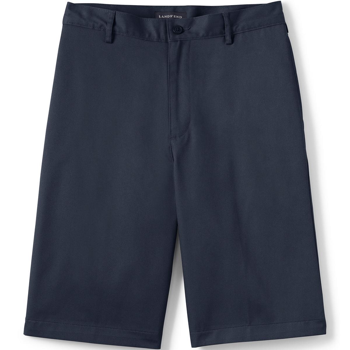 Men's Lands' End Plain Front Wrinkle-Resistant Chino Shorts, Size: 32, Arctic Gray Product Image