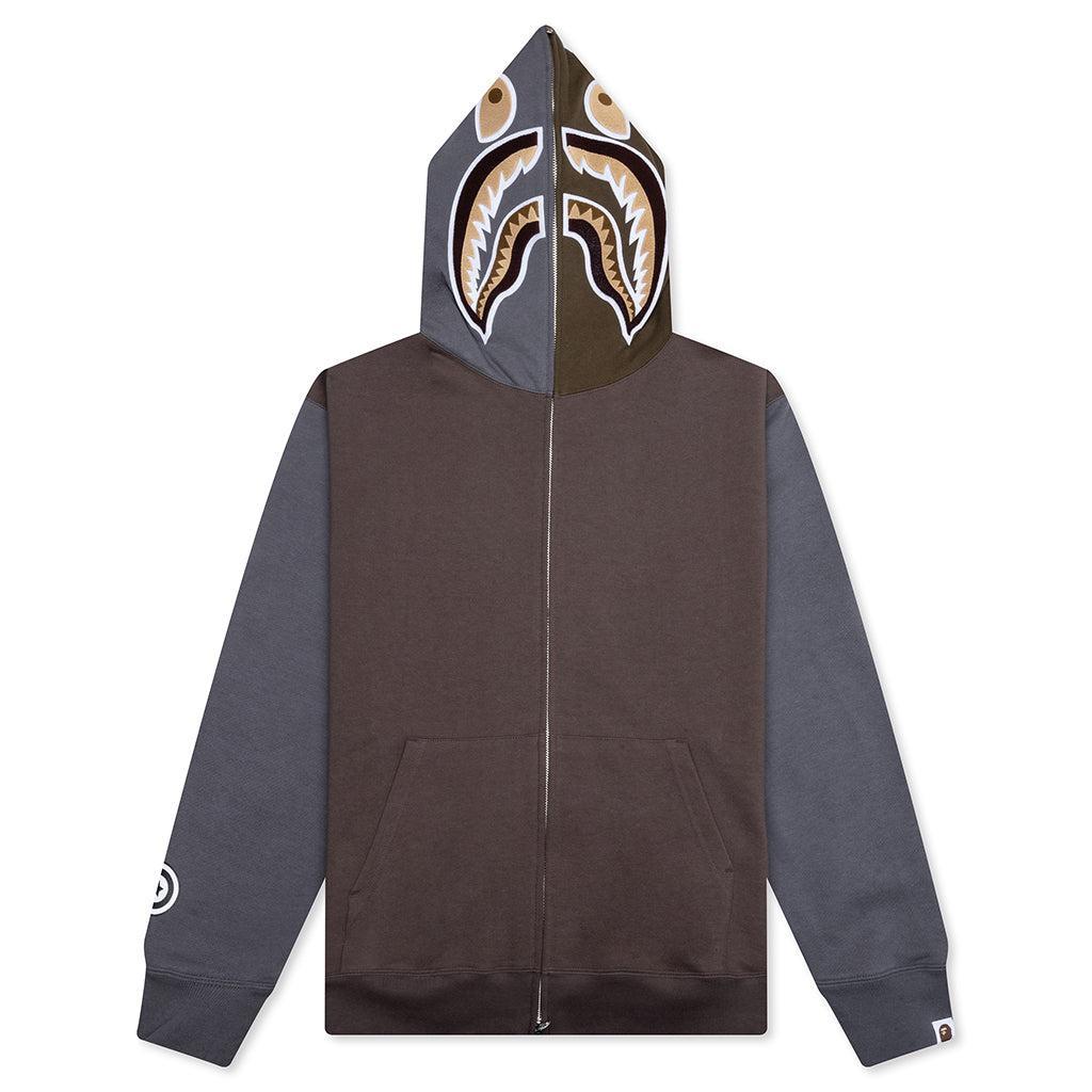 Shark Full Zip Hoodie #2 - Beige Male Product Image
