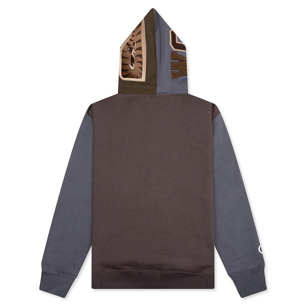 Shark Full Zip Hoodie #2 - Beige Male Product Image