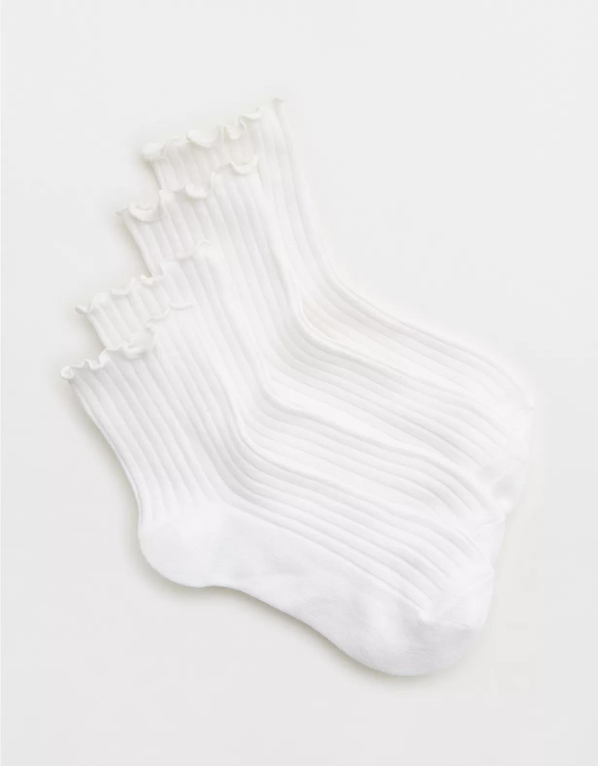Aerie Lettuce Edge Bobby Sock 2-Pack Product Image