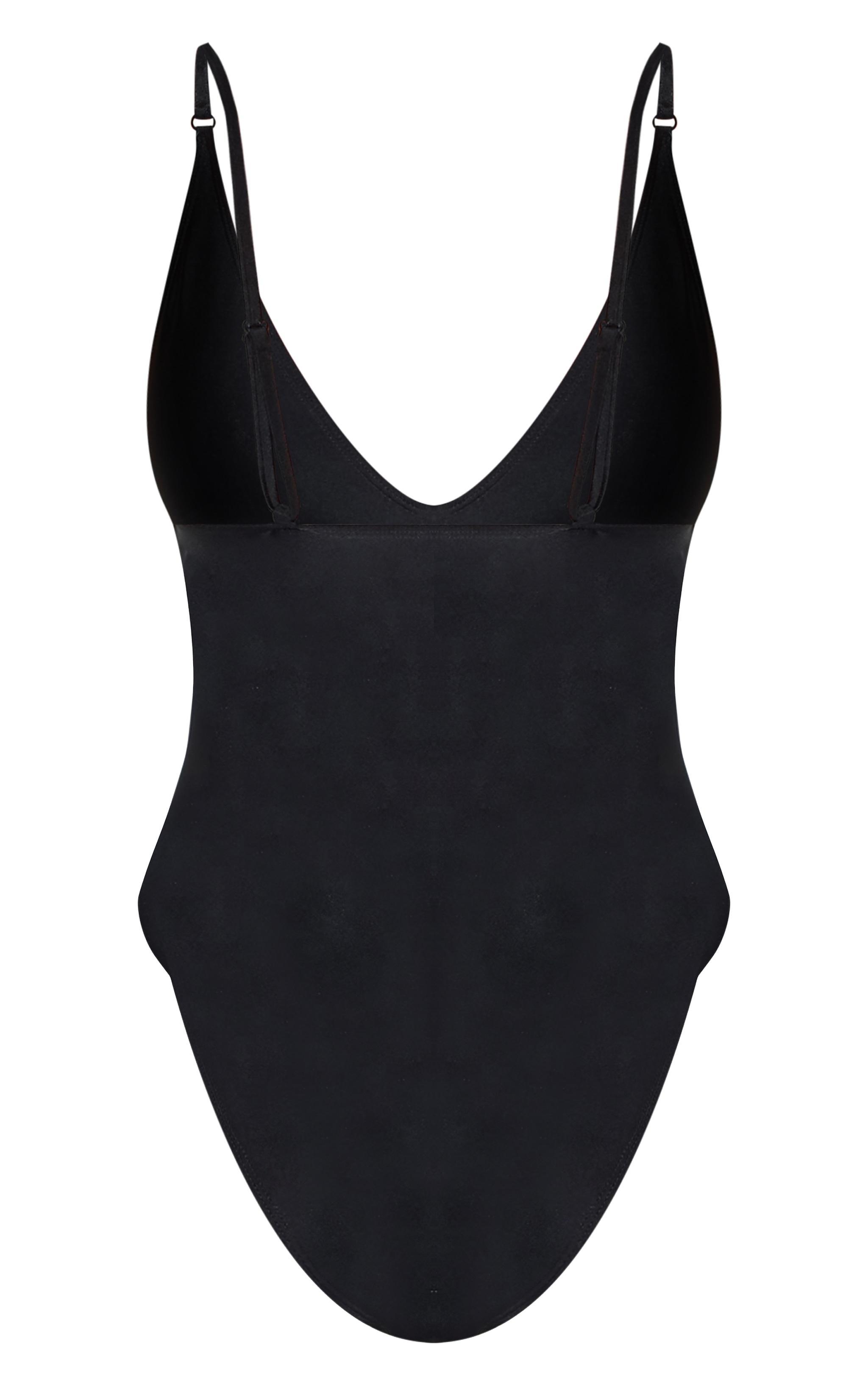 Black Low Scoop Basic Swimsuit Product Image