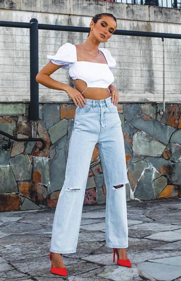 Robin Wide Leg Jeans Blue Product Image