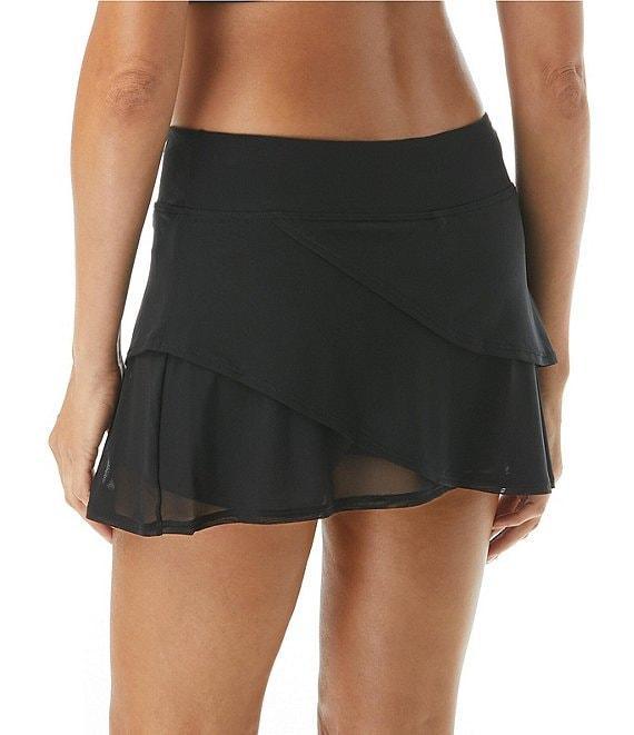 Coco Reef Classic Solids Mesh Layered Swim Skort Product Image
