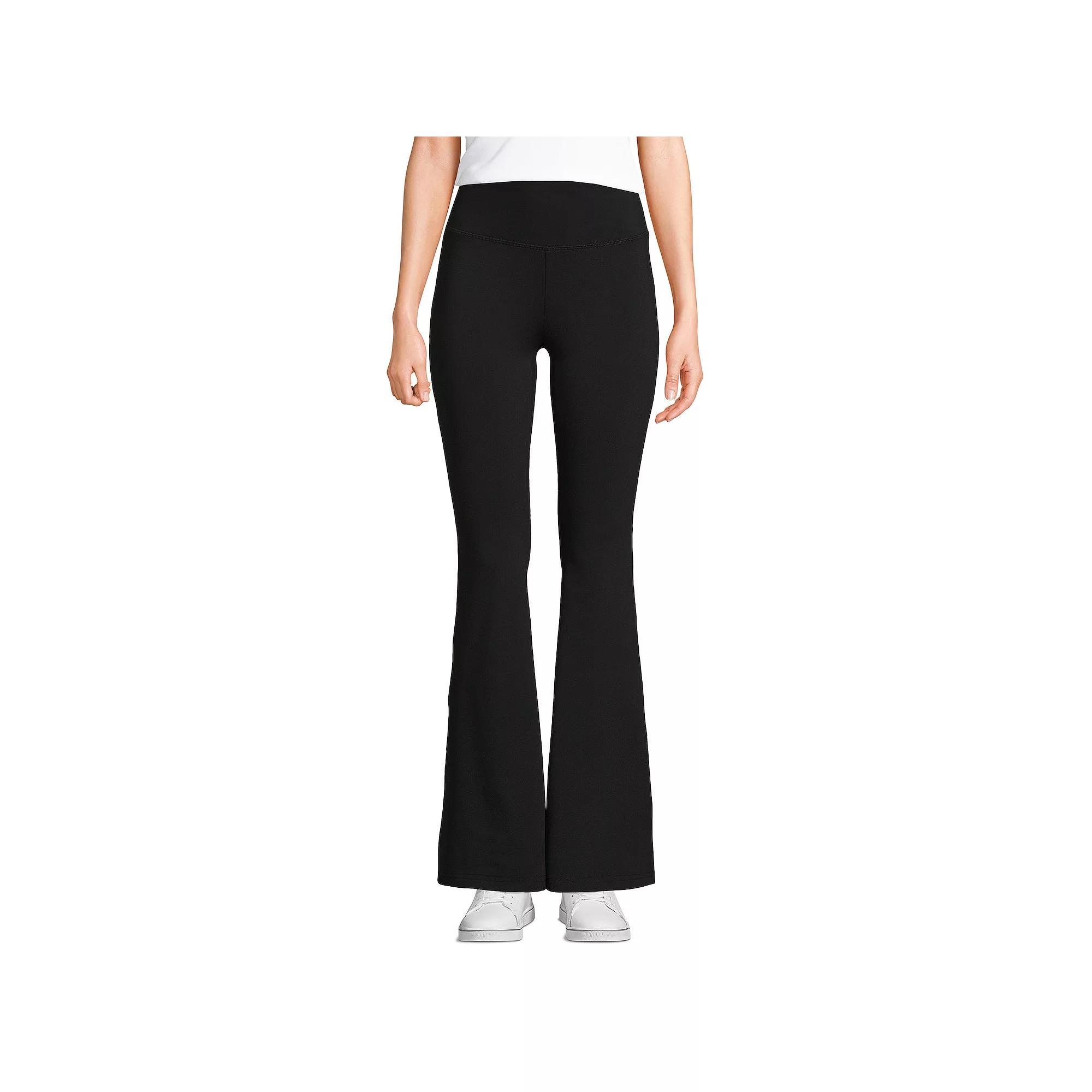 Petite Lands' End High-Rise Slim Flare Active Pants, Women's,  Product Image