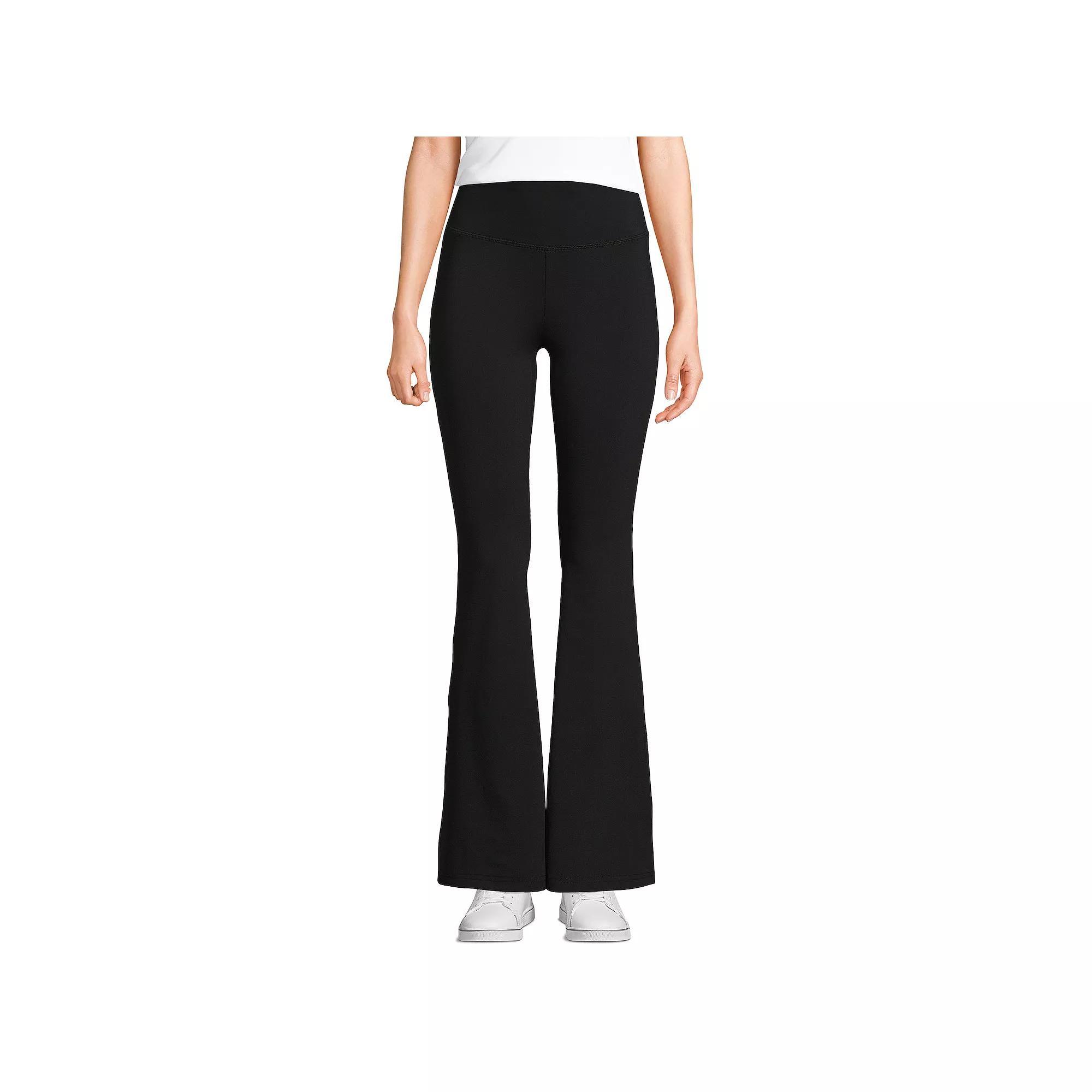 Petite Lands' End High-Rise Slim Flare Active Pants, Women's,  Product Image
