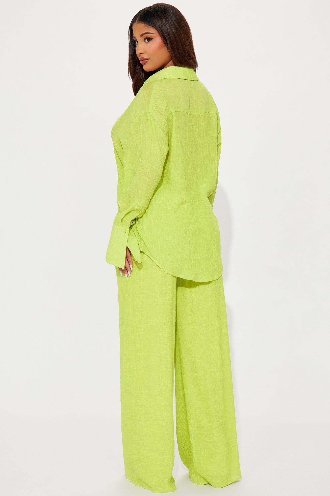 My Moment Gauze Pant Set - Green Product Image
