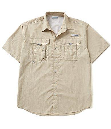 Columbia PFG Bahama II Relaxed Fit Solid Short Sleeve Woven Shirt Product Image