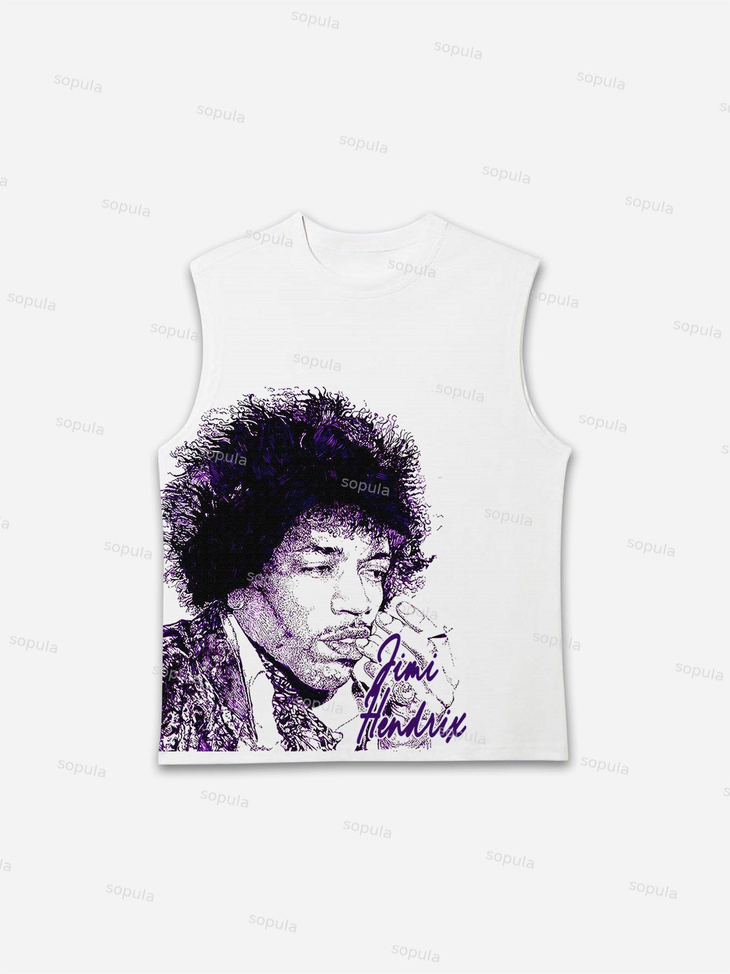 Jimi Hendrix Print Tank Top Product Image