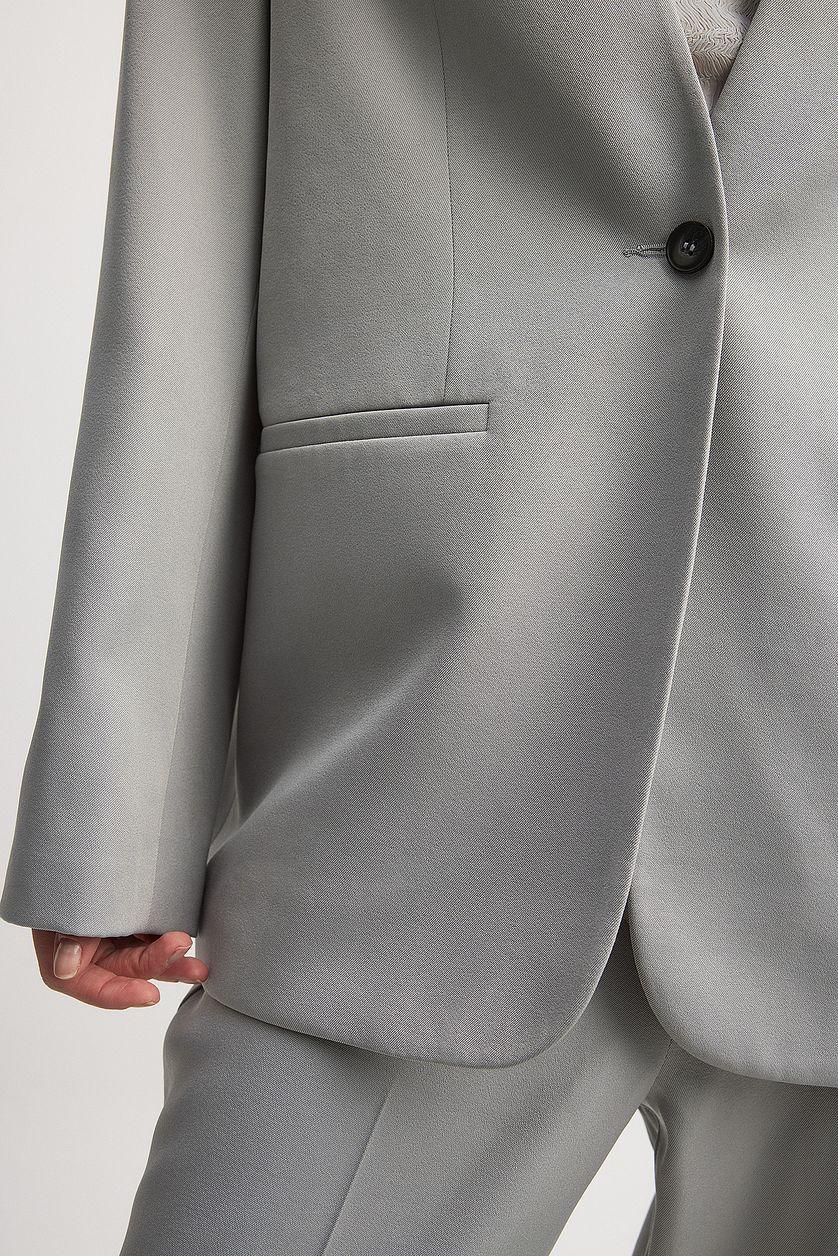 Straight Oversized No Lapel Blazer Product Image