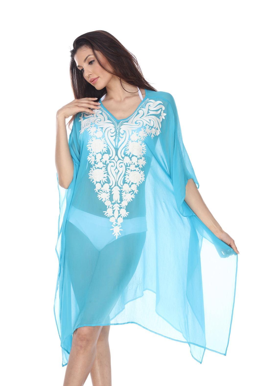 Sheer Embroidered Cover-Up Product Image