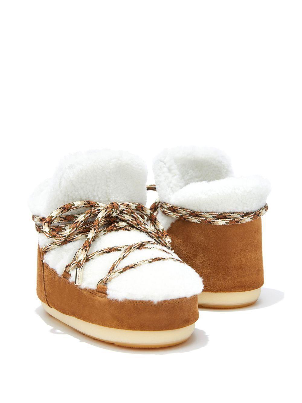 shearling lace-up boots Product Image