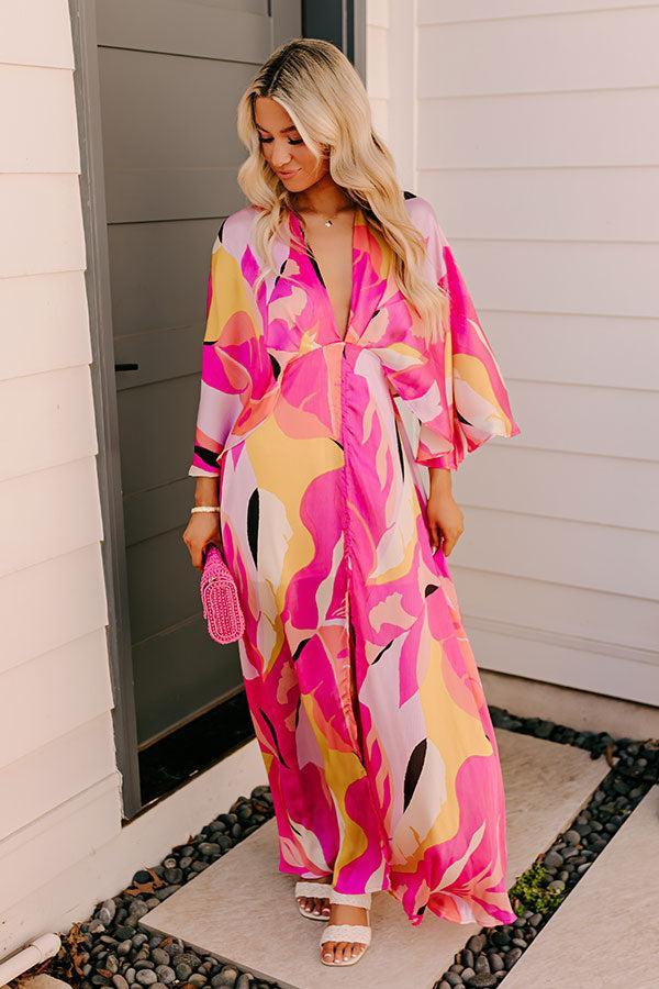 Vacay Moment Maxi Dress in Pink Product Image