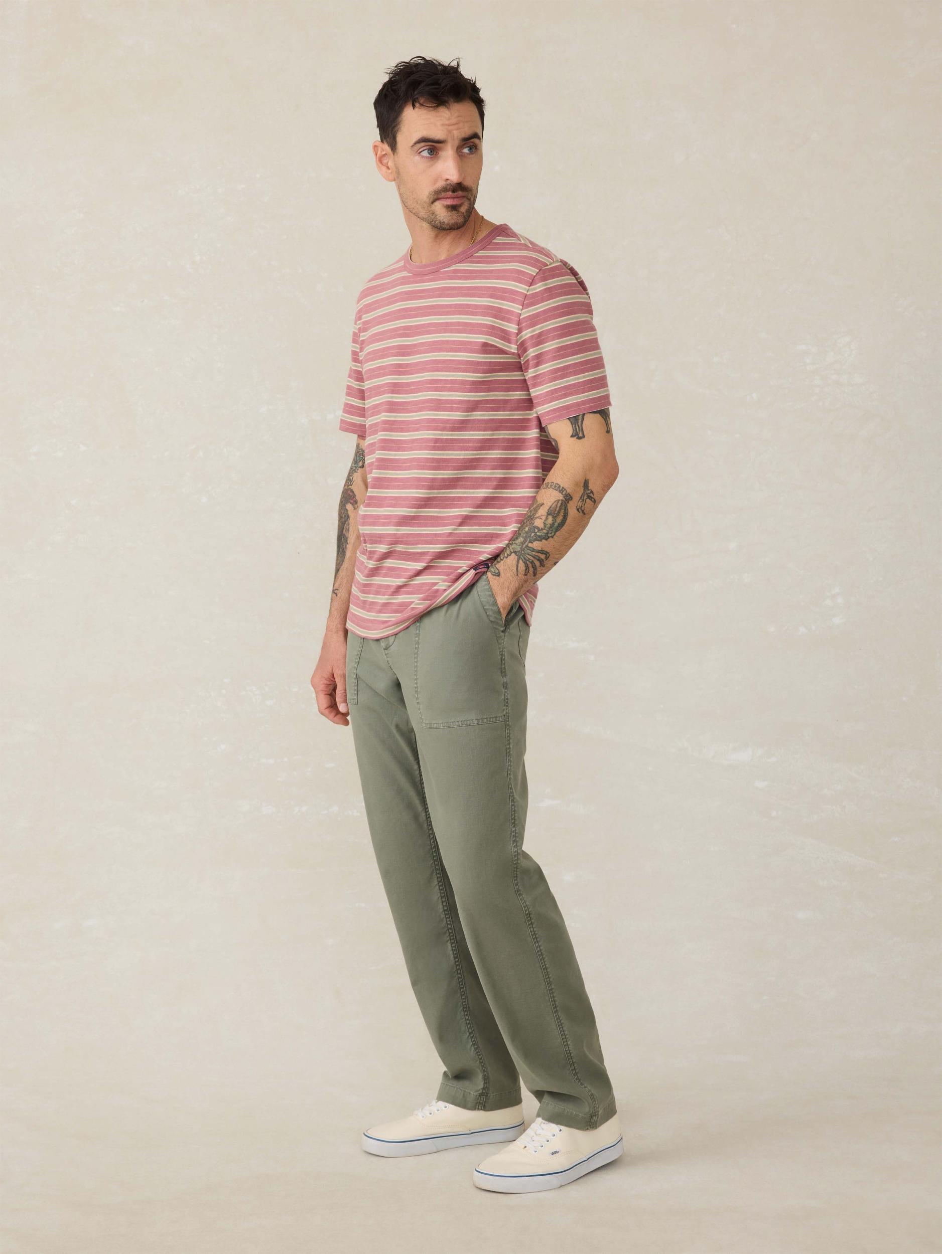 Sunwashed Tee - Red Reef Stripe Male Product Image