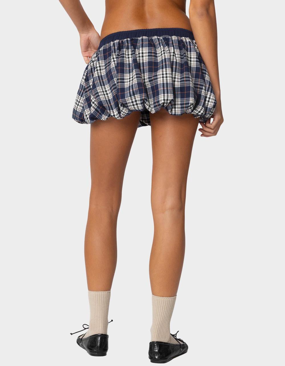 EDIKTED Dianna Plaid Bubble Mini Skort Product Image