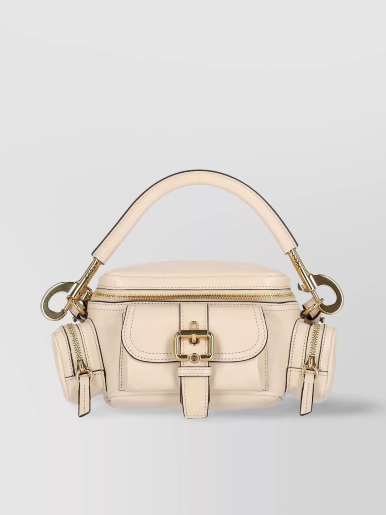 CHLOÉ Handle Front Side Adjustable Strap In Pink Product Image