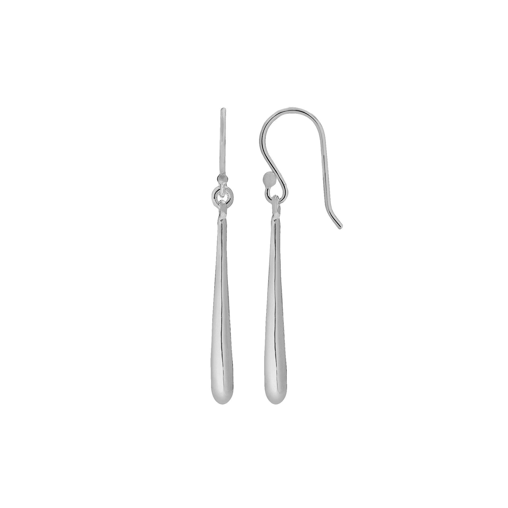 Silver Plated Teardrop Earrings, Women's Product Image