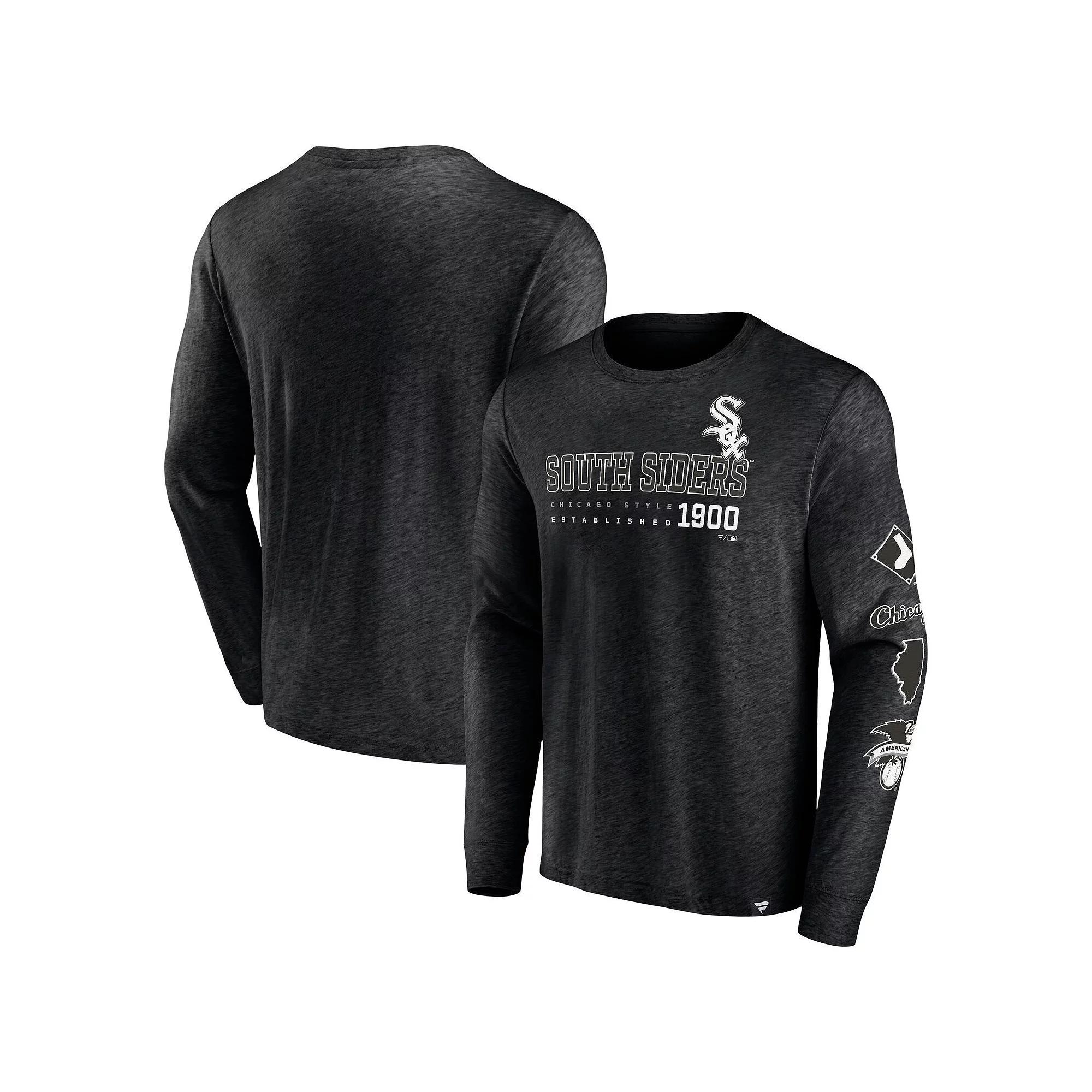 Men's Fanatics Branded Black Chicago White Sox High Whip Pitcher Long Sleeve T-Shirt,  Product Image