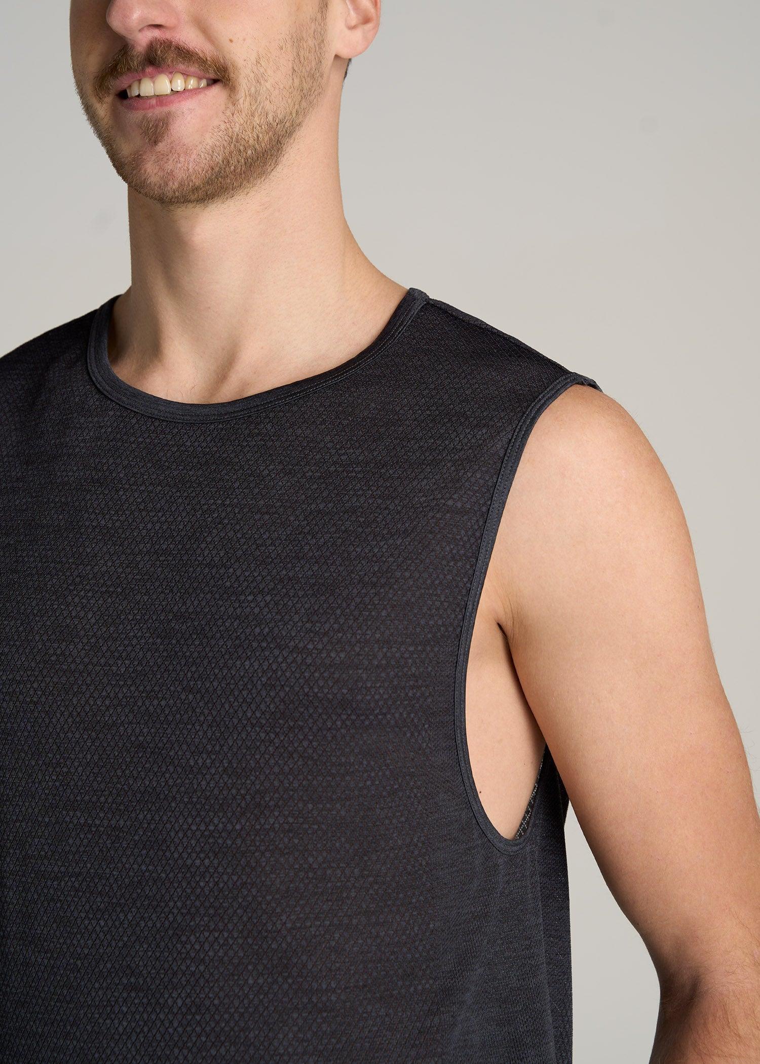 A.T. Performance MODERN-FIT Engineered Tall Tank Top in Charcoal Mix Product Image