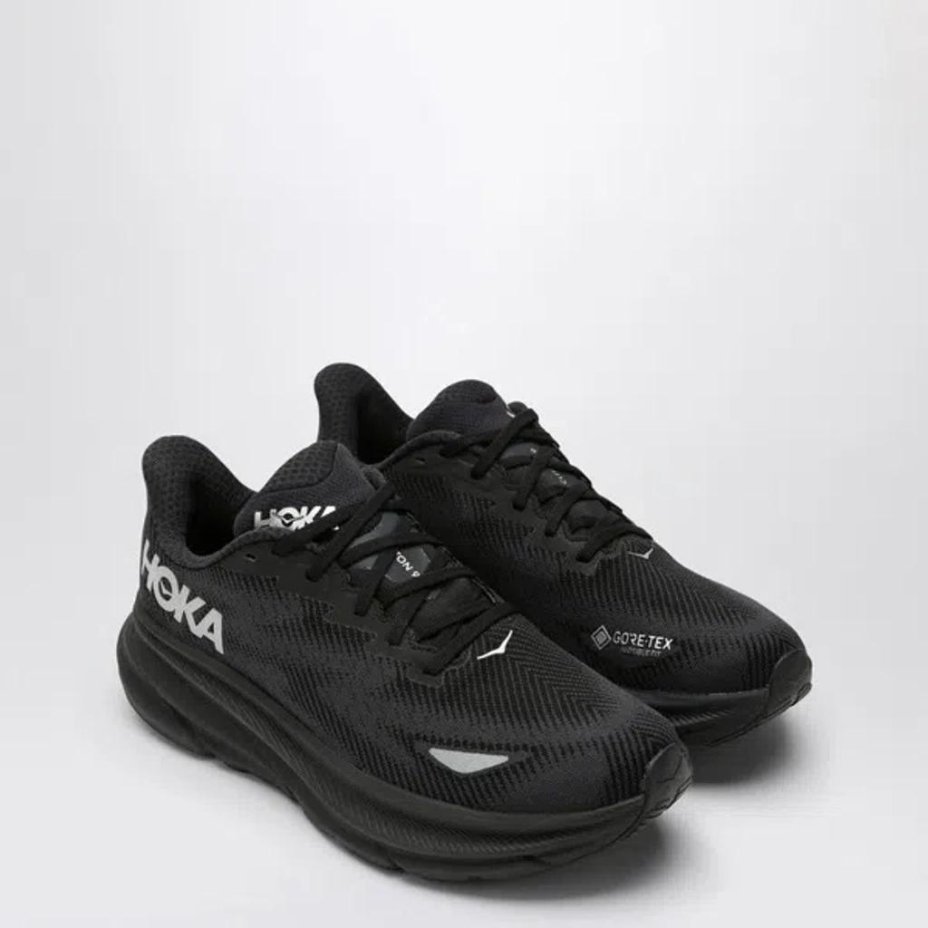 HOKA Clifton 9 Gtx Rubber-trimmed Mesh Sneakers In Black Product Image