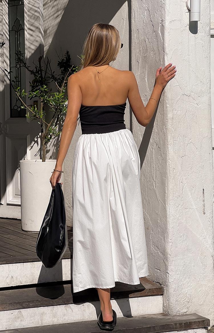 Wakerley Black Contrast Strapless Maxi Dress Product Image