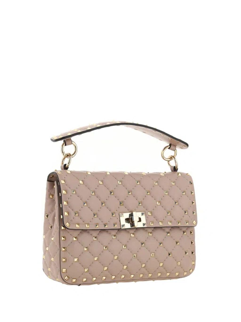 VALENTINO GARAVANI Women Rockstud Spike Handbag In Beige Product Image