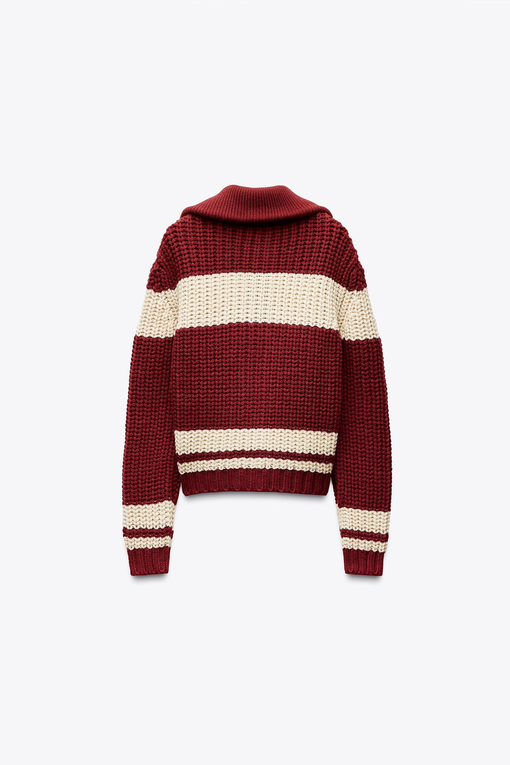 STRIPED KNIT CARDIGAN Product Image