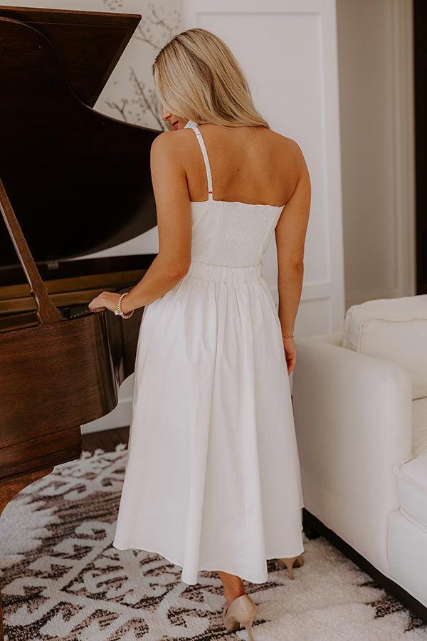 Social Hour Cut Out Midi Dress in Ivory Product Image