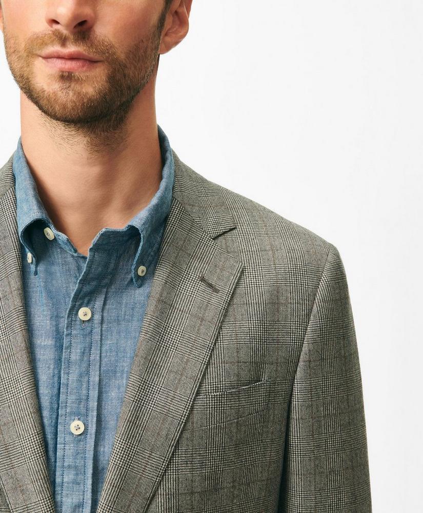 Classic Fit Overcheck Sport Coat in Flannel Merino Wool Product Image