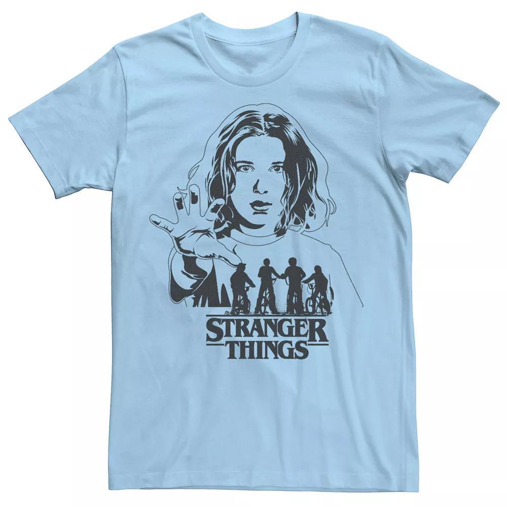 Men's Stranger Things Elven Bike Ride Poster Graphic Tee, Size: Medium, Light Blue Product Image