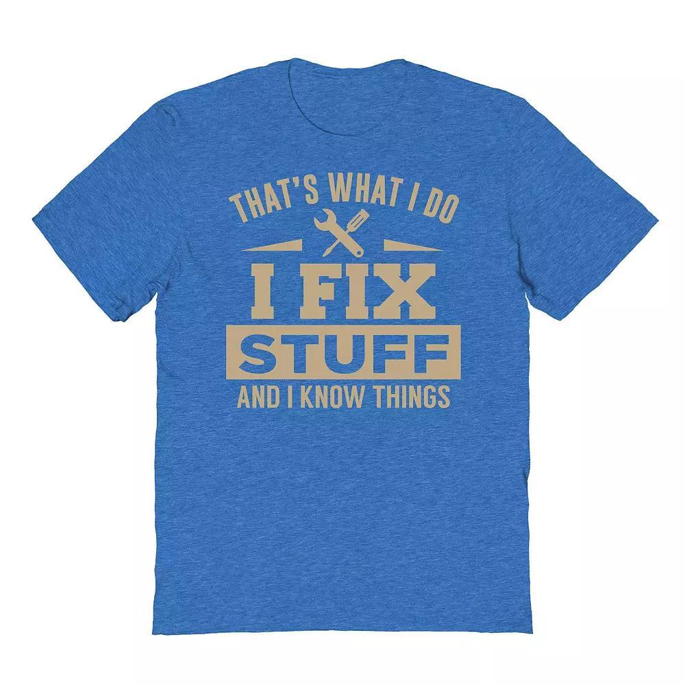 Mens COLAB89 by Threadless Thats What I Do Fathers Day Graphic Tee Grey Royal Product Image