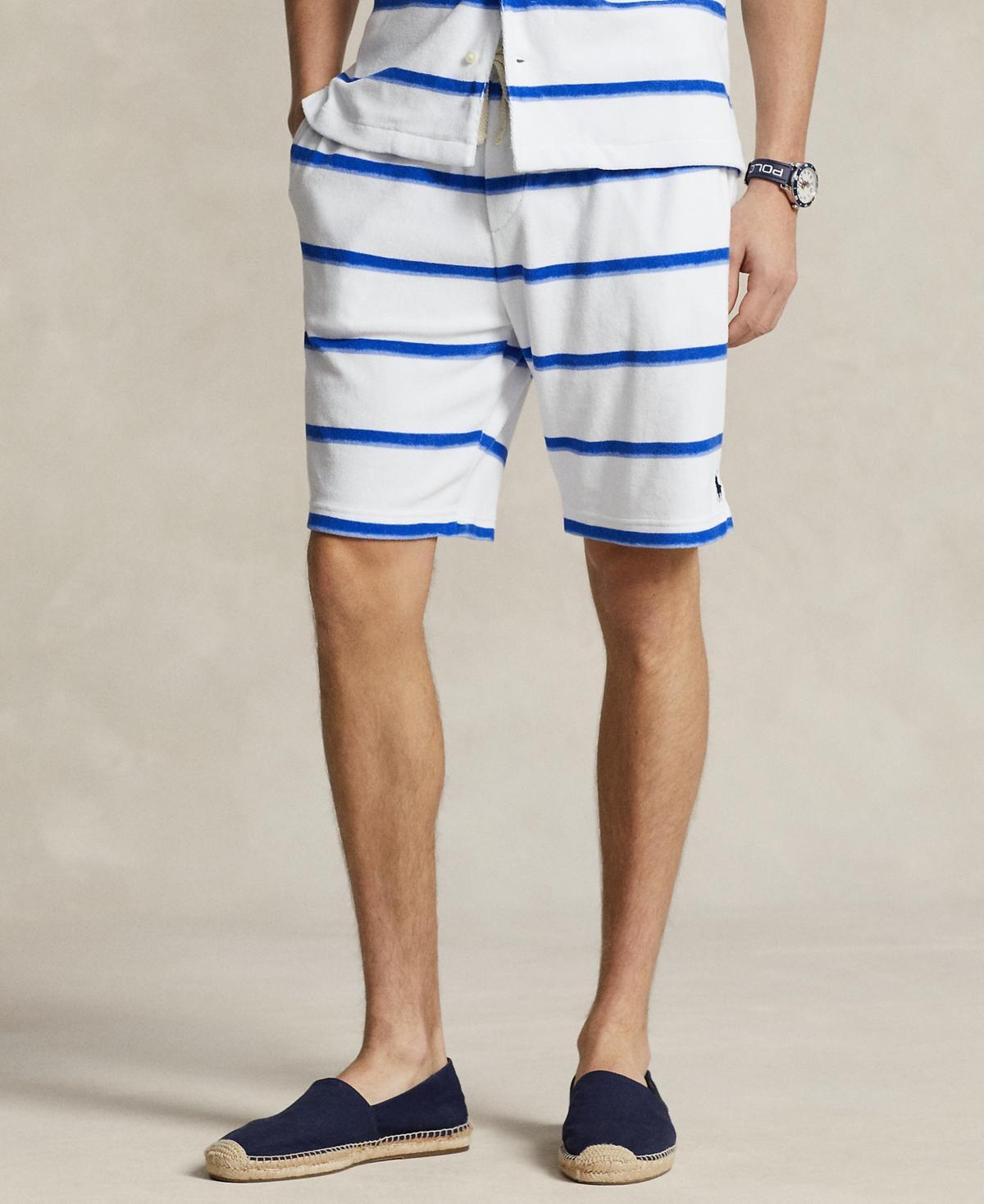 Mens Striped Cotton-Blend Shorts Product Image