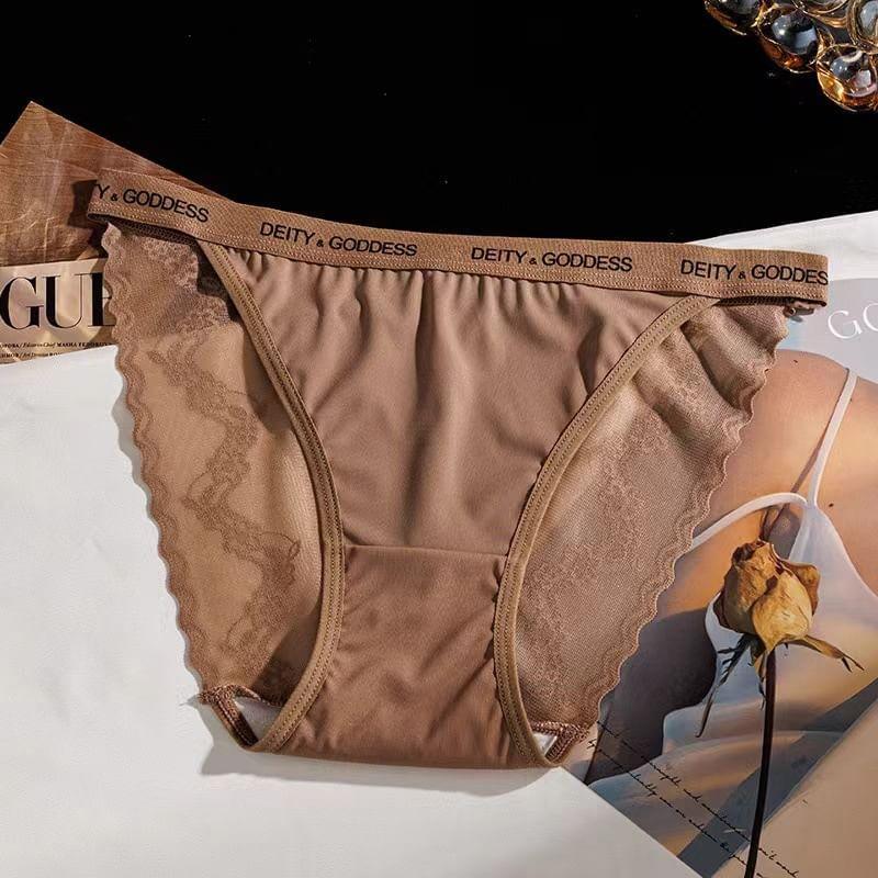 Lettering Bikini Panties Product Image