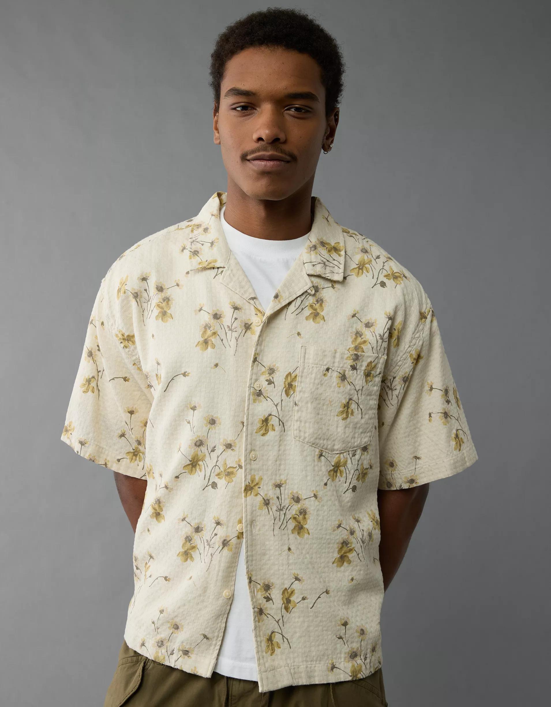 AE Poolside Floral Button-Up Shirt Product Image