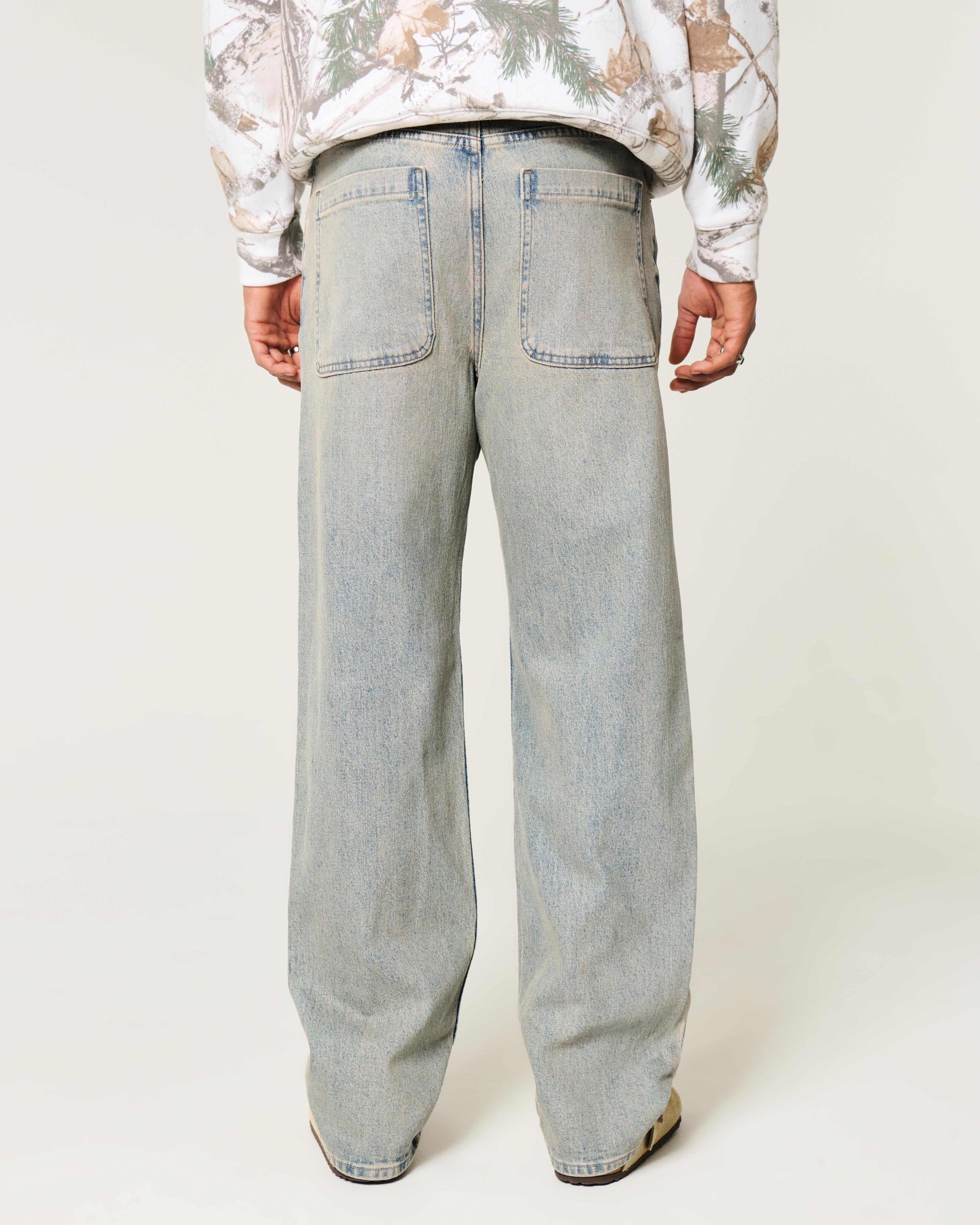 Tinted Light Wash Baggy Jeans Product Image