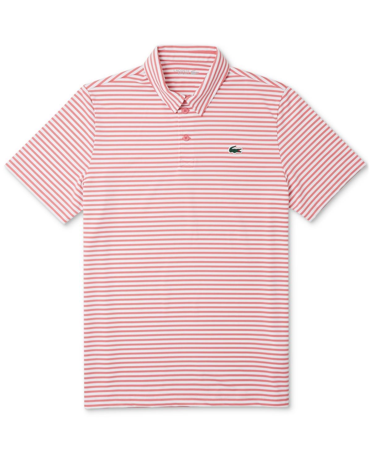 Lacoste Mens Short Sleeve Striped Performance Polo Shirt - S14 Alice Product Image