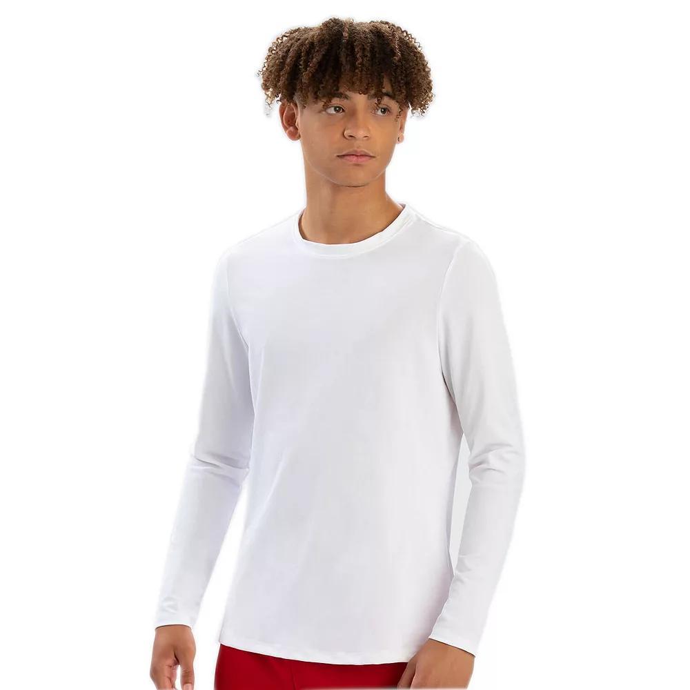 Men's Dolfin Solid Long Sleeve UPF 50+ Crewneck Swim Rash Guard Shirt,  Product Image